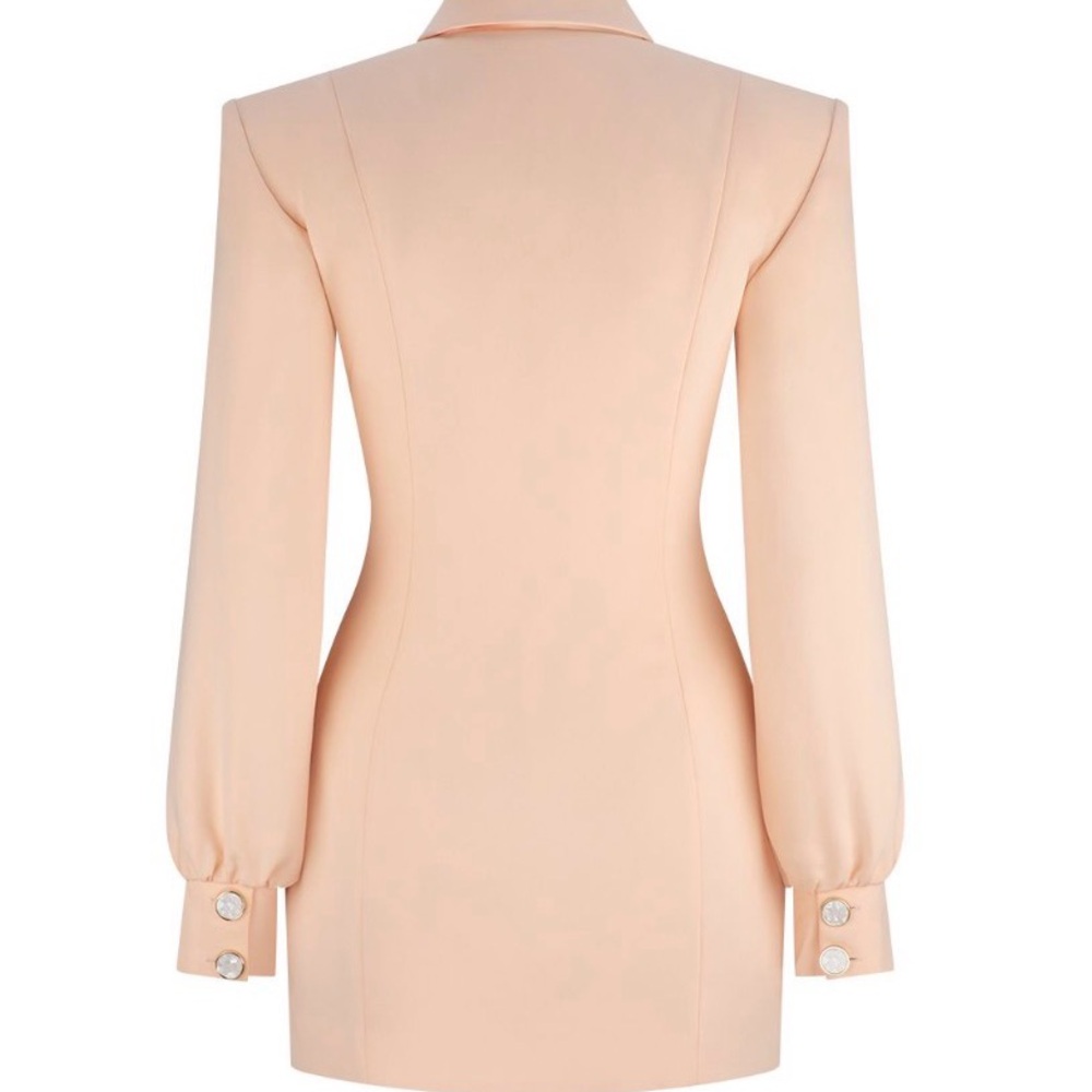 NWT Atoir Goldie Mini Dress in Peach with Statement Ivory Buttons. Size US 4. - Picture 4 of 12